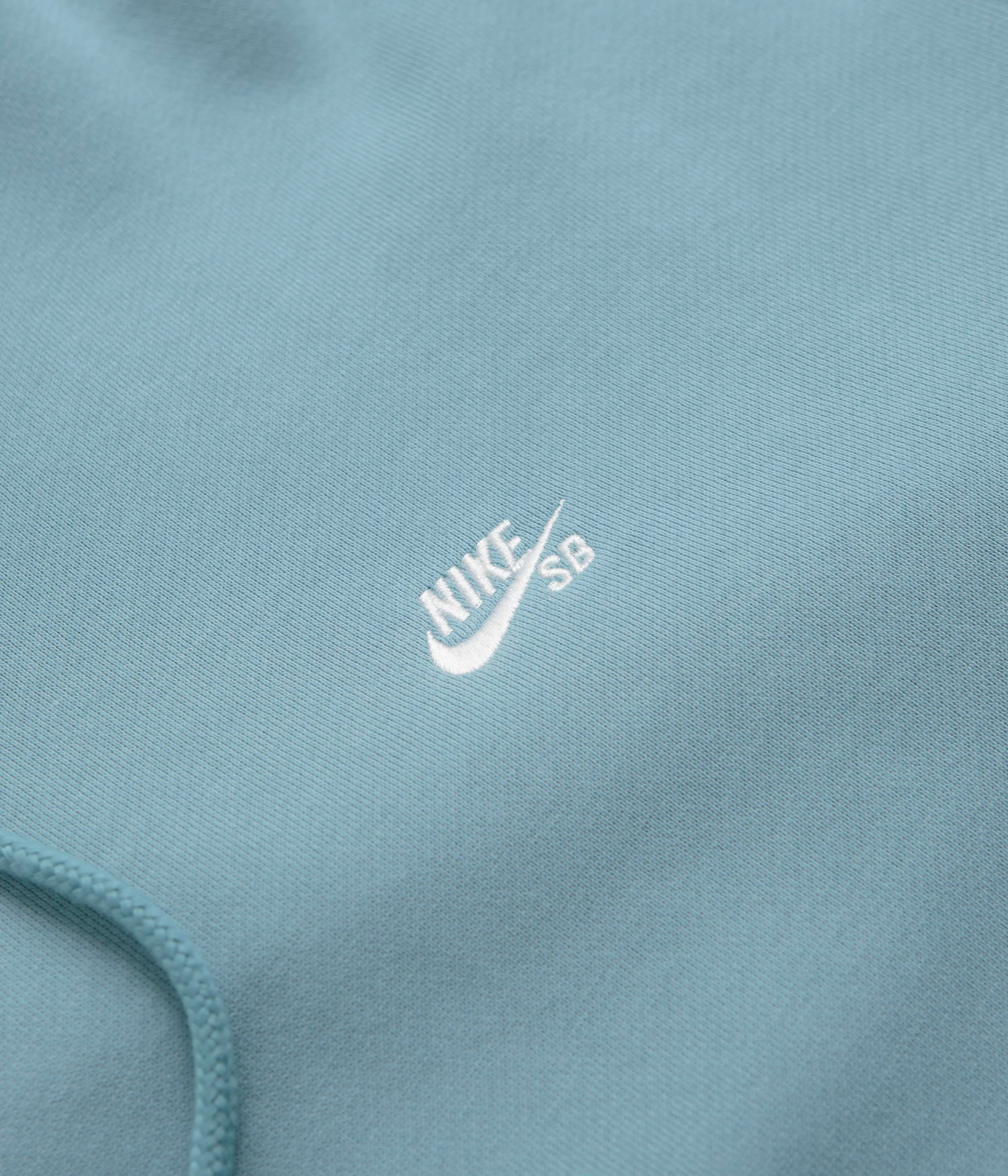 Nike SB Essential Small Logo Hoodie - Denim Turquoise / White