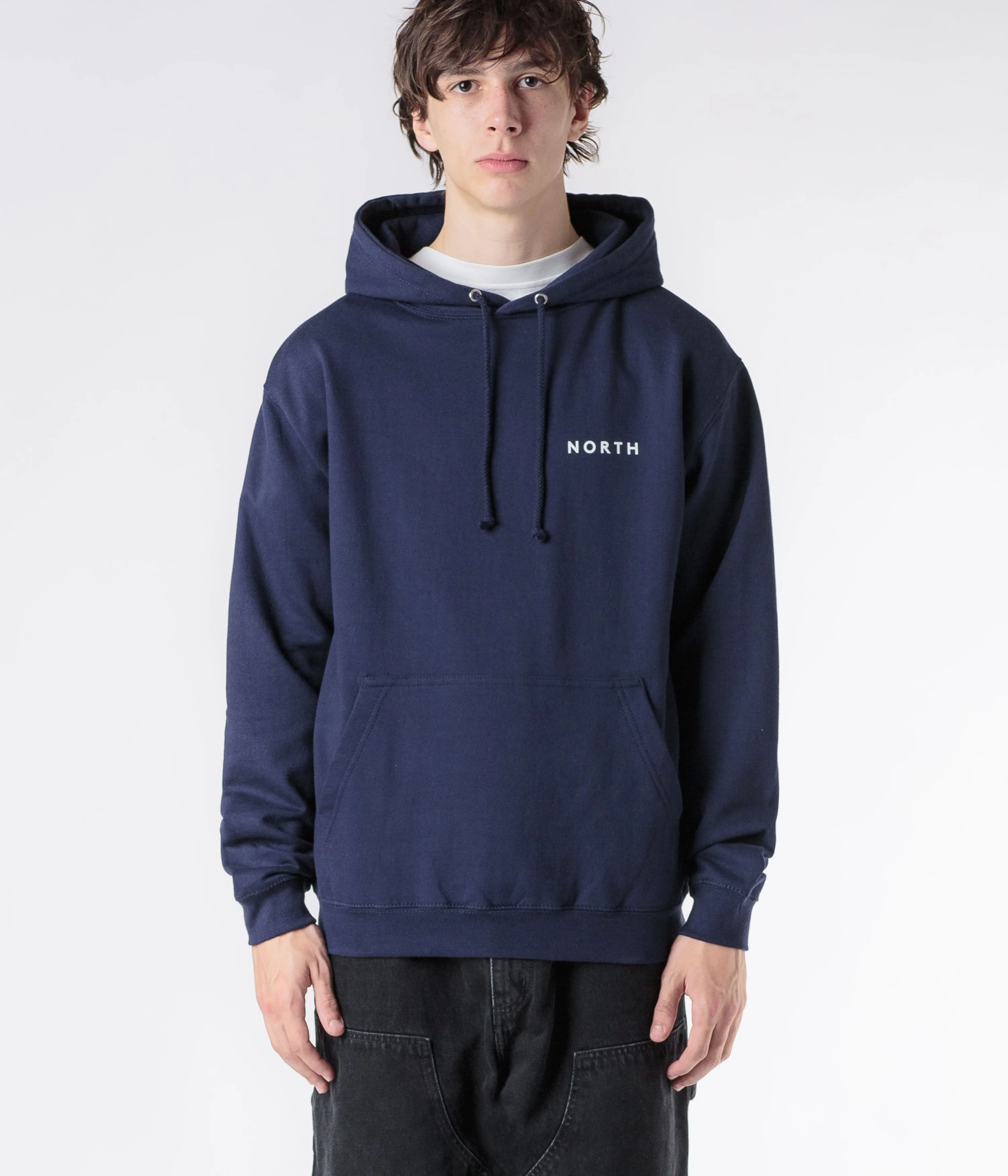 North Film Star Hoodie - Navy / White