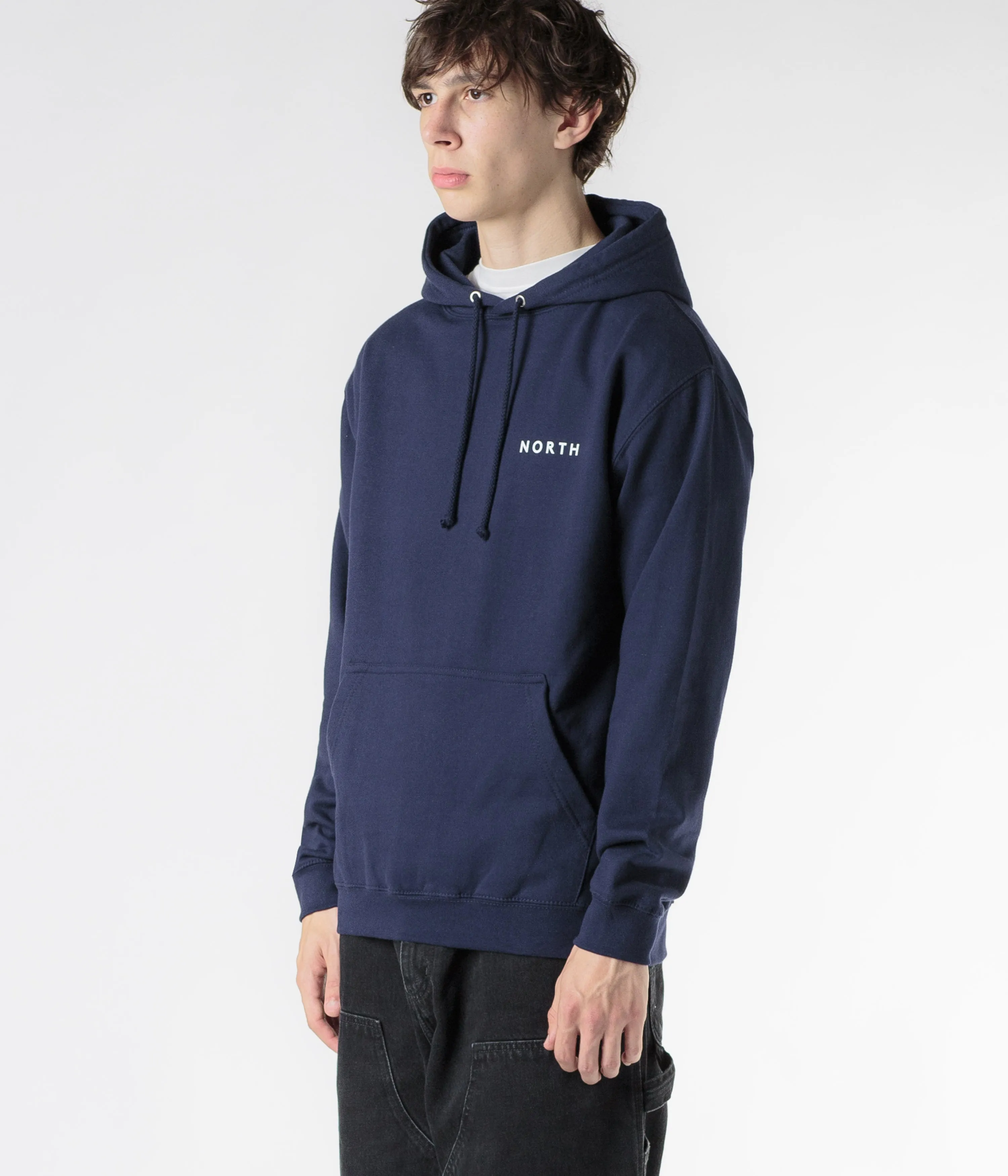 North Film Star Hoodie - Navy / White