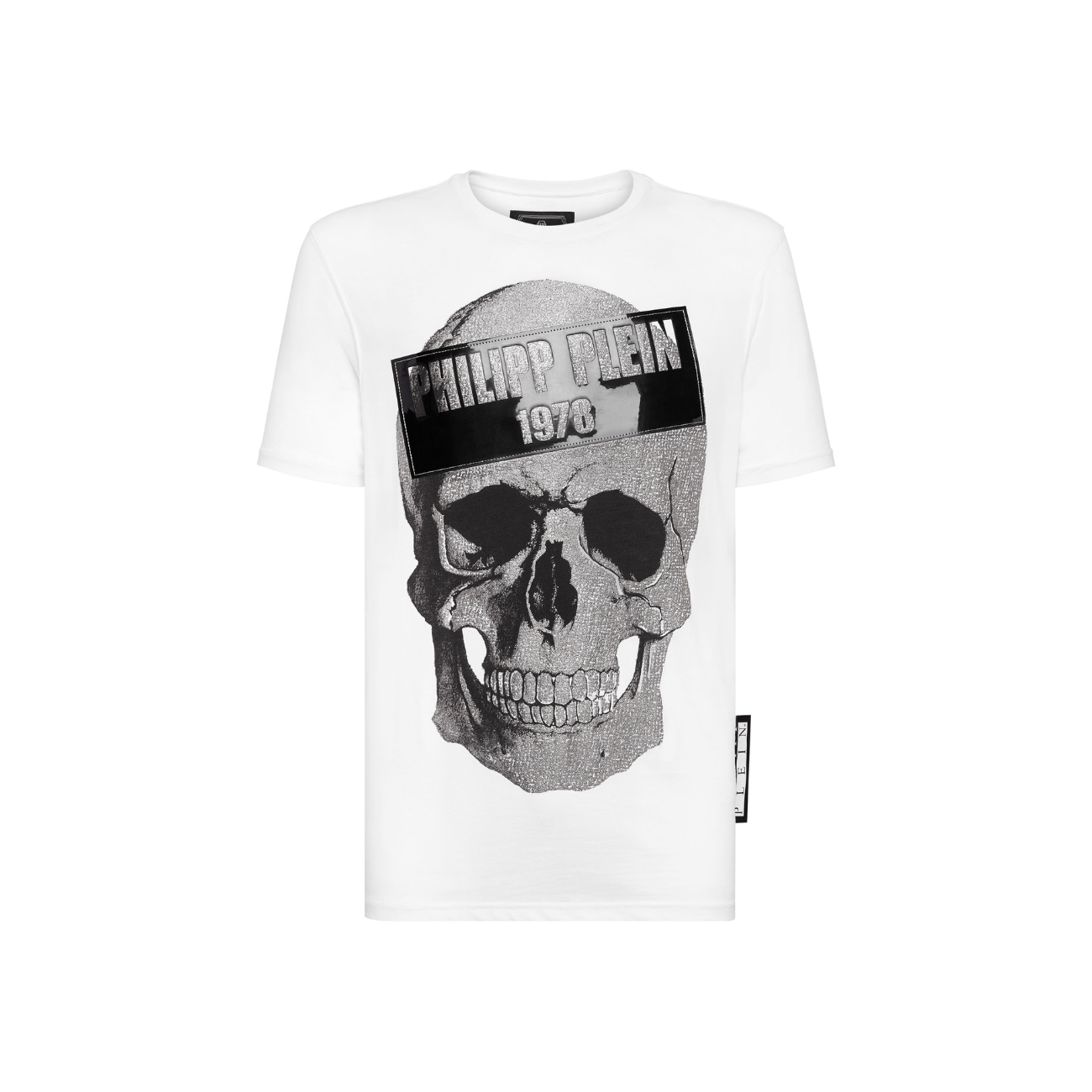 Philipp Plein Platinum Cut Round Neck Skull Men's T-Shirt