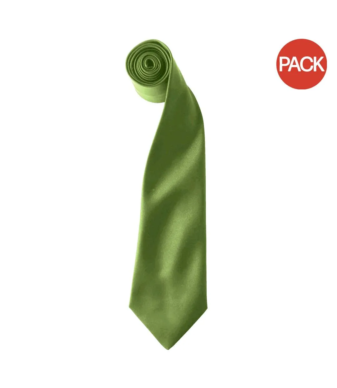 Premier Colours Mens Satin Clip Tie (Pack of 2) (Oasis Green) (One size) - UTRW6940