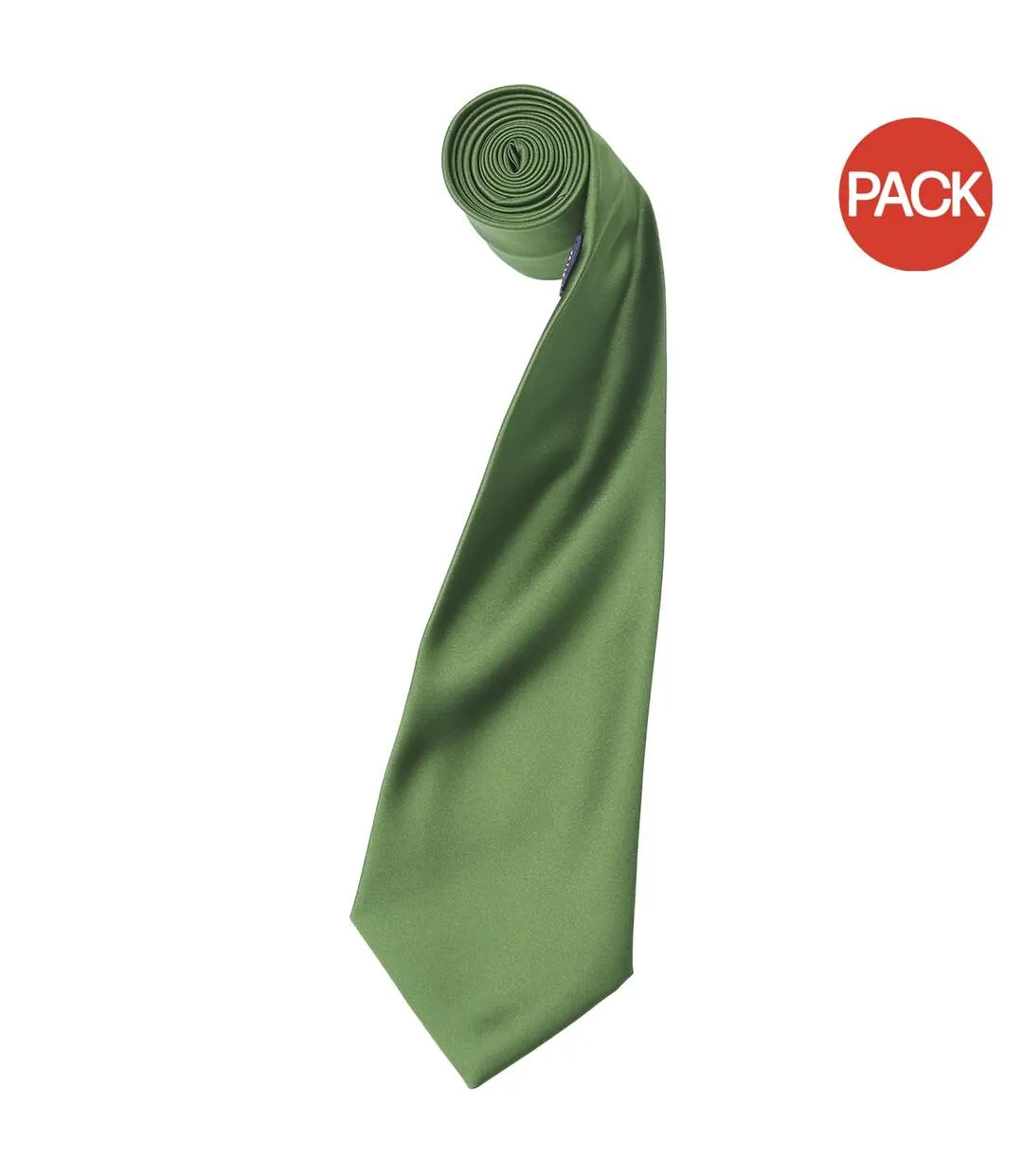 Premier Mens Plain Satin Tie (Narrow Blade) (Pack of 2) (Sage) (One Size) - UTRW6934