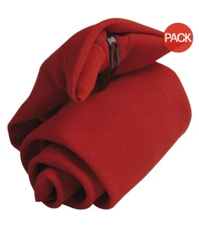 Premier Tie - Mens Plain Workwear Clip On Tie (Pack of 2) (Red) (UTRW6936)