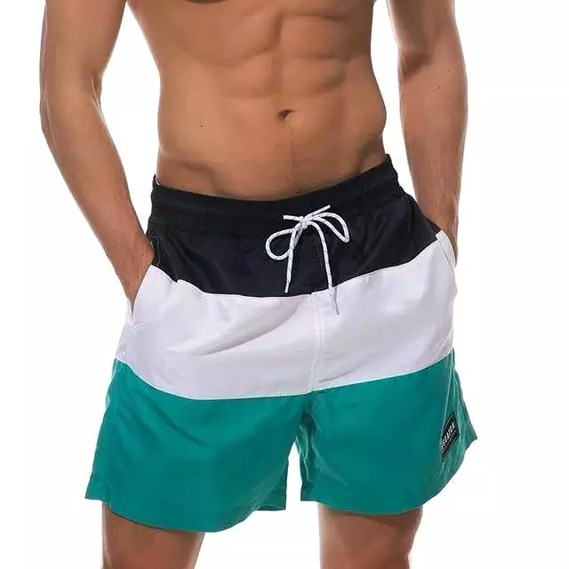 Printed Patchwork Men Beach Shorts