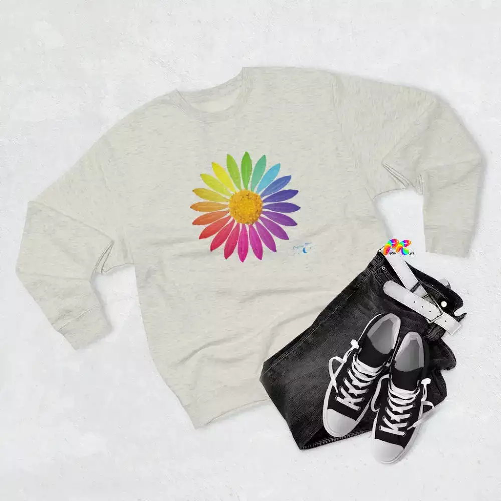 Rainbow Flower Unisex Sweatshirt