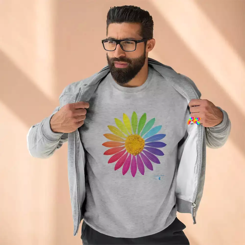 Rainbow Flower Unisex Sweatshirt