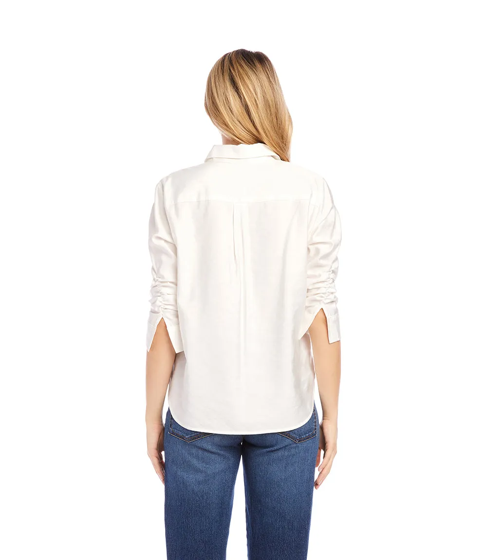 Ruched Sleeve Shirt