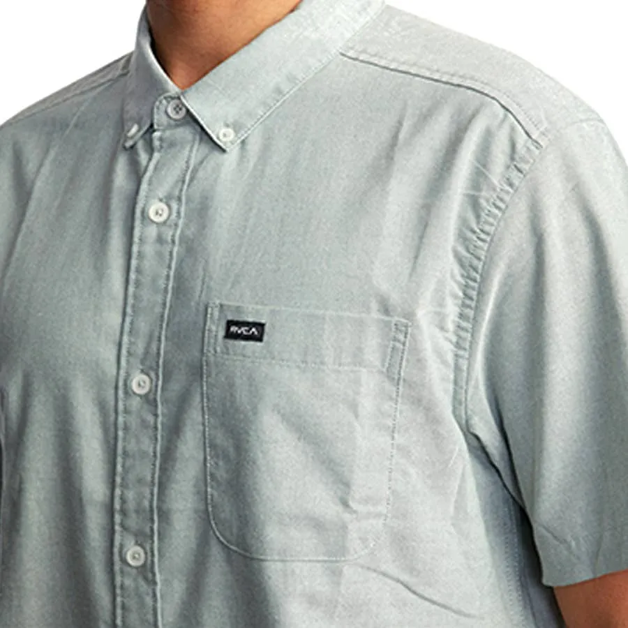 RVCA Men's Short Sleeve That'll Do Stretch Button-Up Shirt