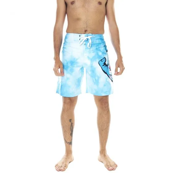 Santa Cruz Mens Hand Boardie Blue Tie Dye Swim Shorts