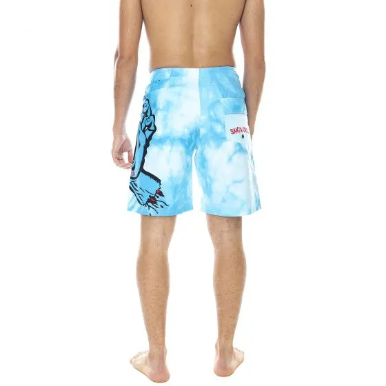 Santa Cruz Mens Hand Boardie Blue Tie Dye Swim Shorts