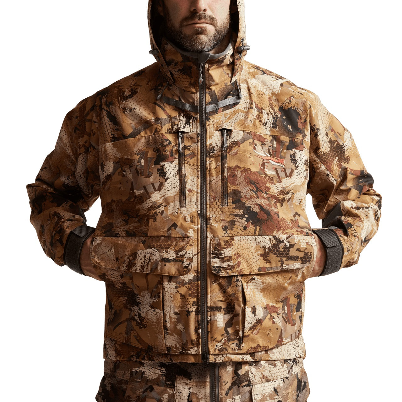 'Sitka' Men's Delta Pro Wading WP Jacket - Waterfowl : Optifade Waterfowl Marsh