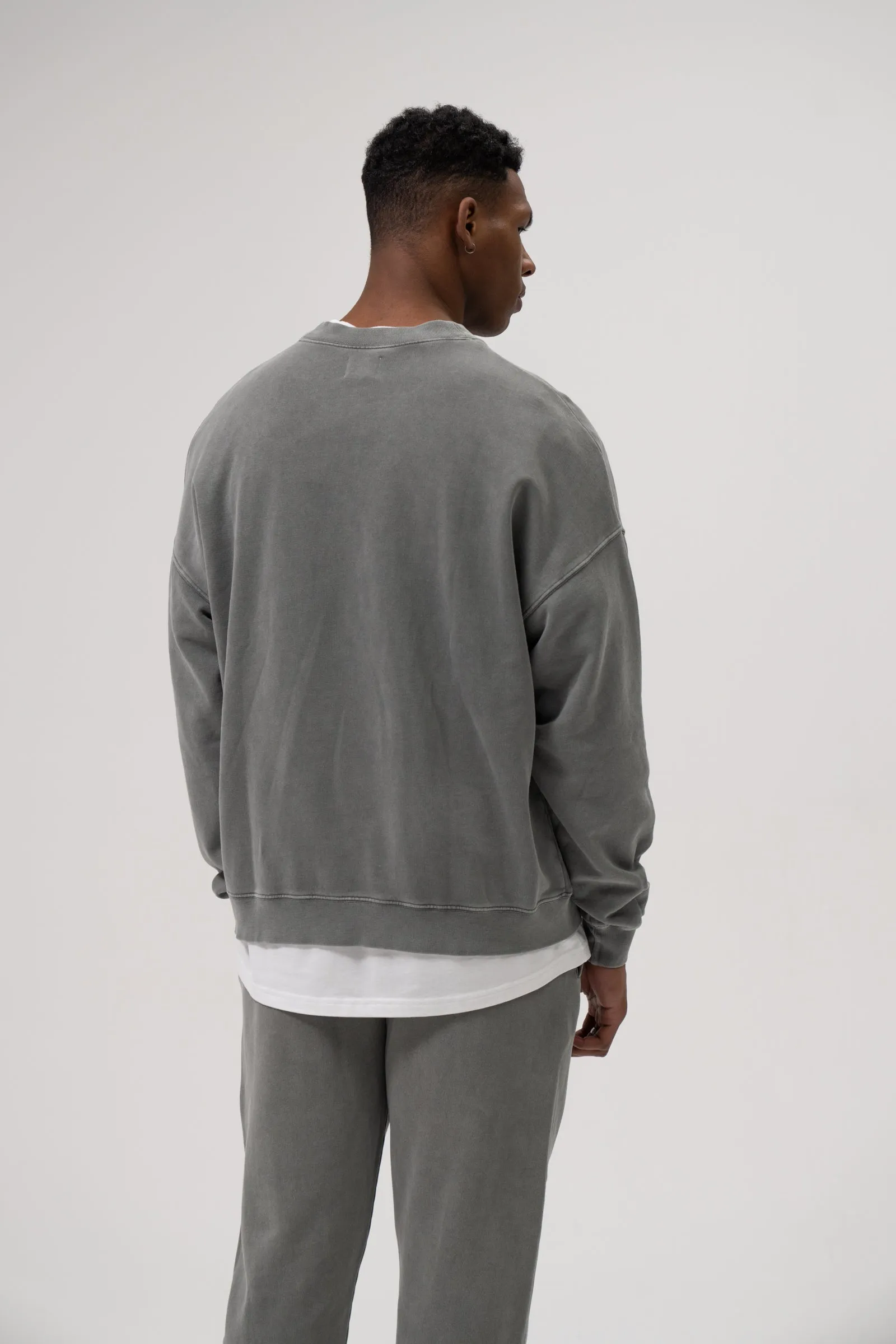 SUSTAIN WASHED GREY SWEATER