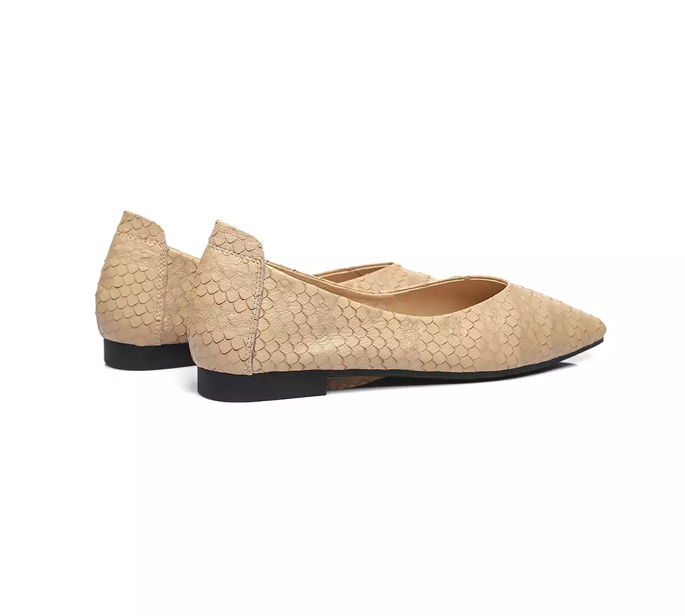 TARRAMARRA Square Toe Leather Ballet Flat Women Serena