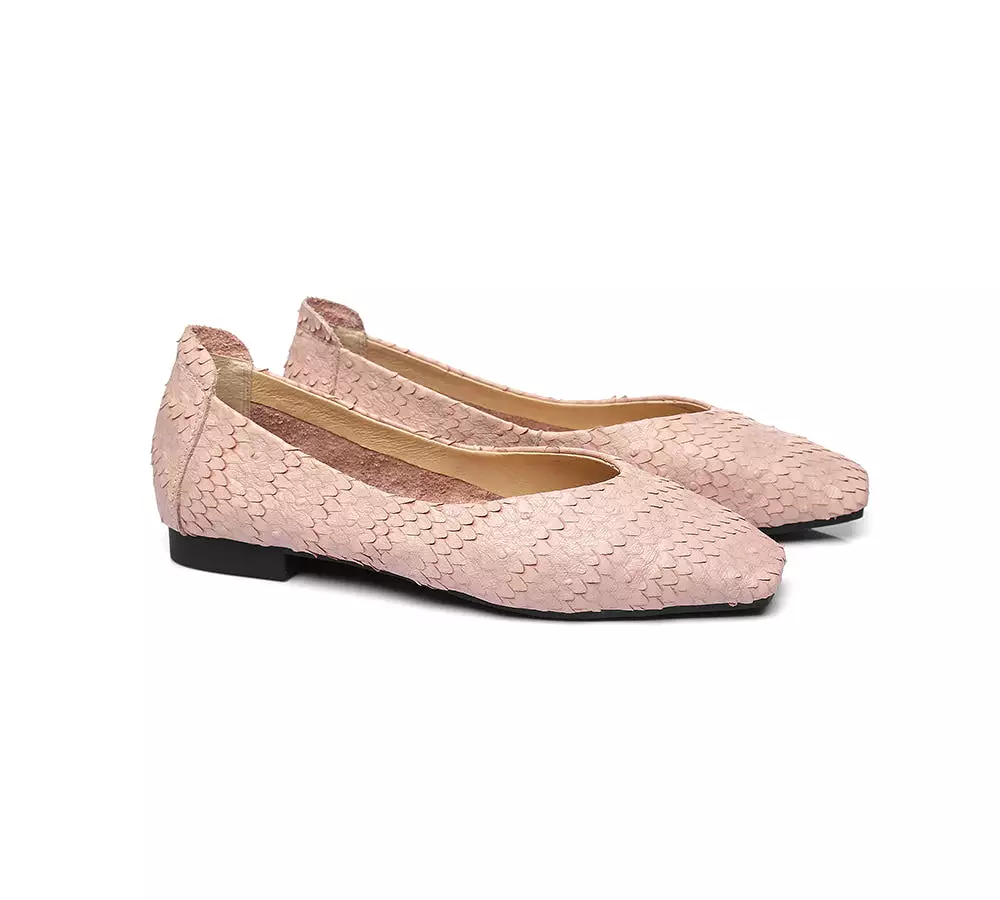 TARRAMARRA Square Toe Leather Ballet Flat Women Serena