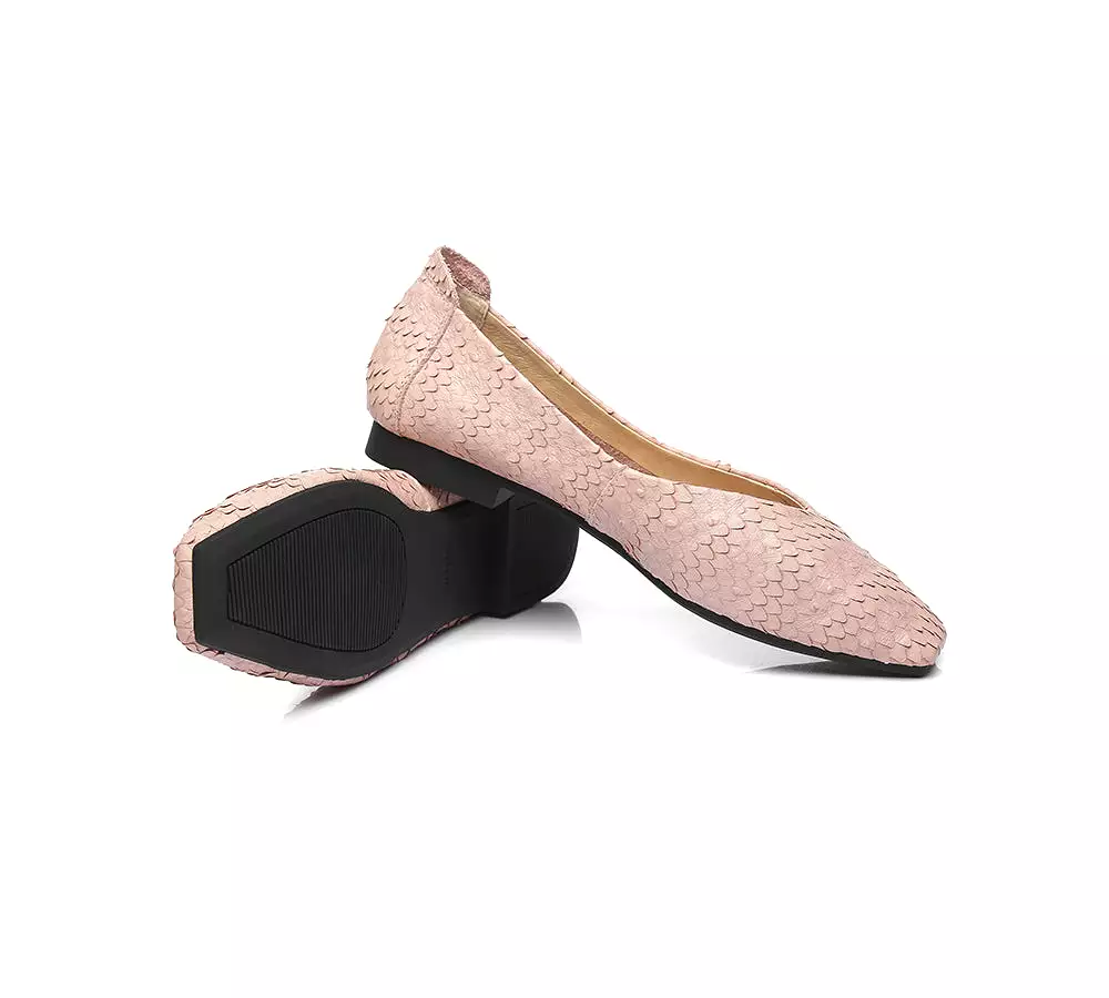 TARRAMARRA Square Toe Leather Ballet Flat Women Serena