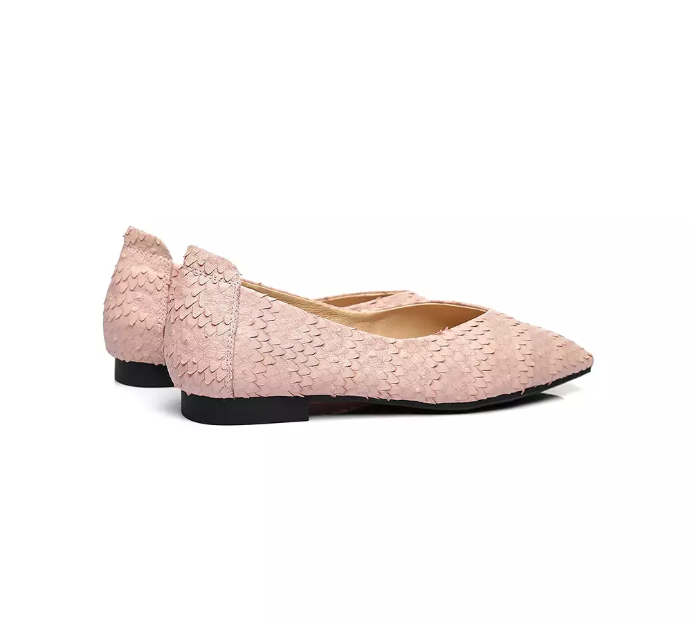 TARRAMARRA Square Toe Leather Ballet Flat Women Serena