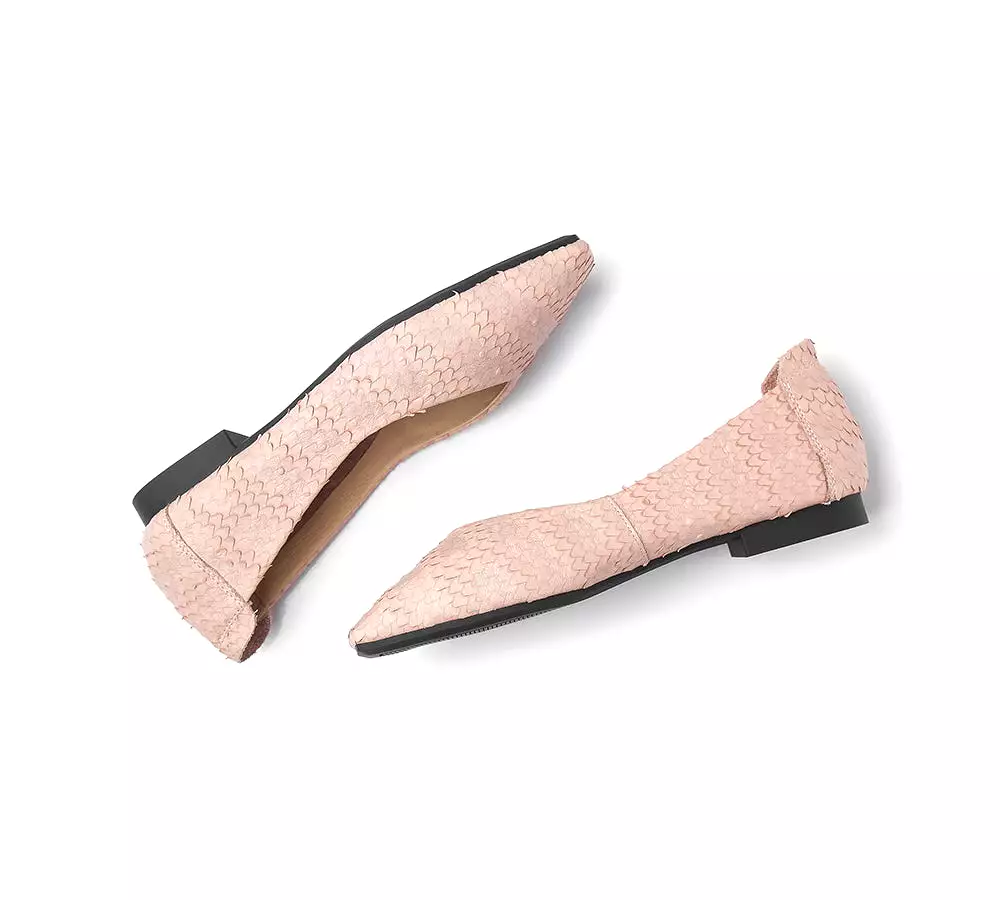 TARRAMARRA Square Toe Leather Ballet Flat Women Serena