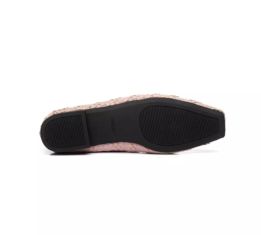 TARRAMARRA Square Toe Leather Ballet Flat Women Serena