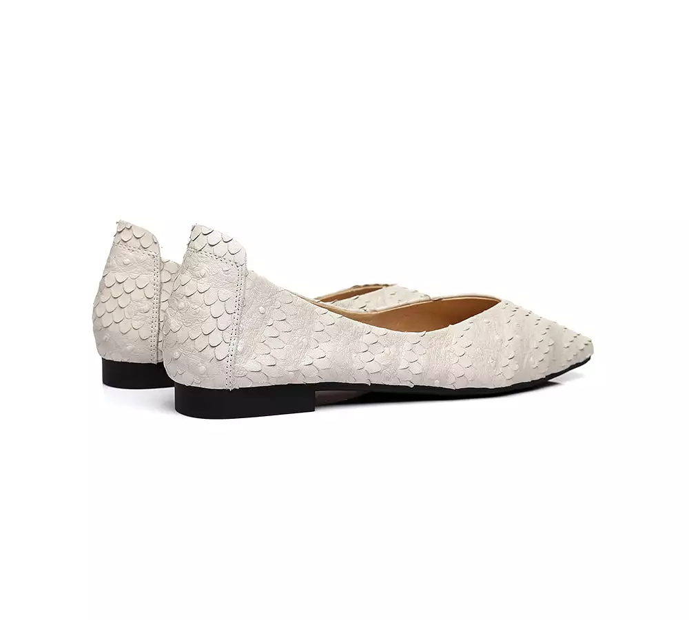 TARRAMARRA Square Toe Leather Ballet Flat Women Serena