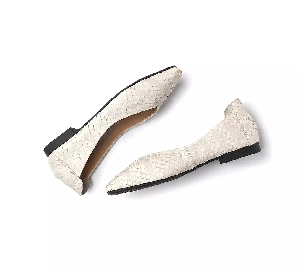 TARRAMARRA Square Toe Leather Ballet Flat Women Serena