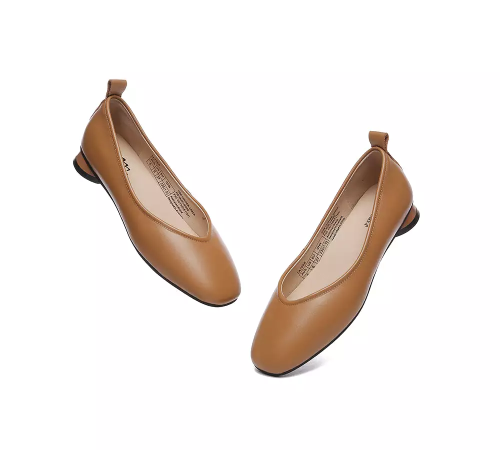 TARRAMARRA Women Ballet Leather Round Toe Flats