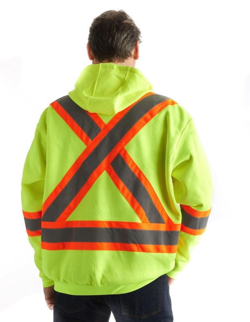 Terra Hi-Viz Polyester Fleece Work Hoodie 116506YL - Yellow