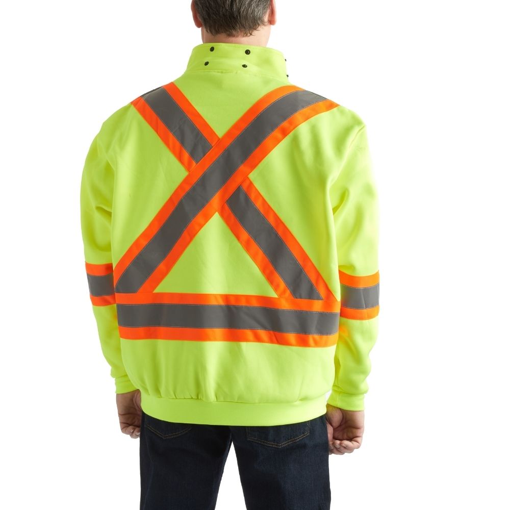 Terra Hi-Viz Polyester Fleece Work Hoodie 116506YL - Yellow