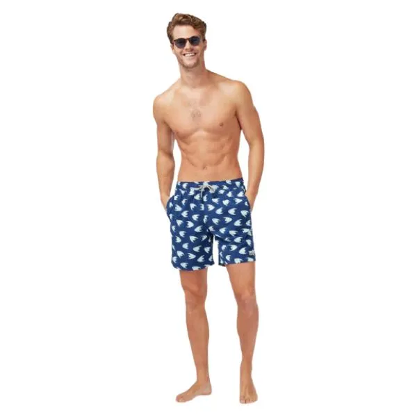 TOM & TEDDY - Men's Shorts (Deep Blue & Angel Fish)