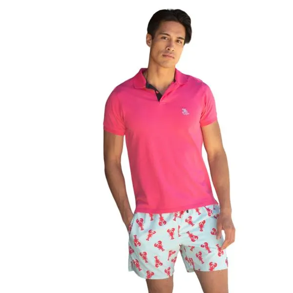 TOM & TEDDY - Men's Shorts  (Light Blue & Berry Lobster)