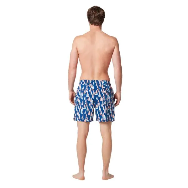 TOM & TEDDY - Men's Shorts  (Marine Blue & Coral Boats)