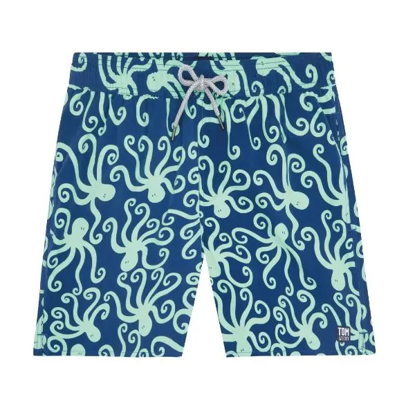 TOM & TEDDY - Men's Shorts  (Navy & Mint Octopus)