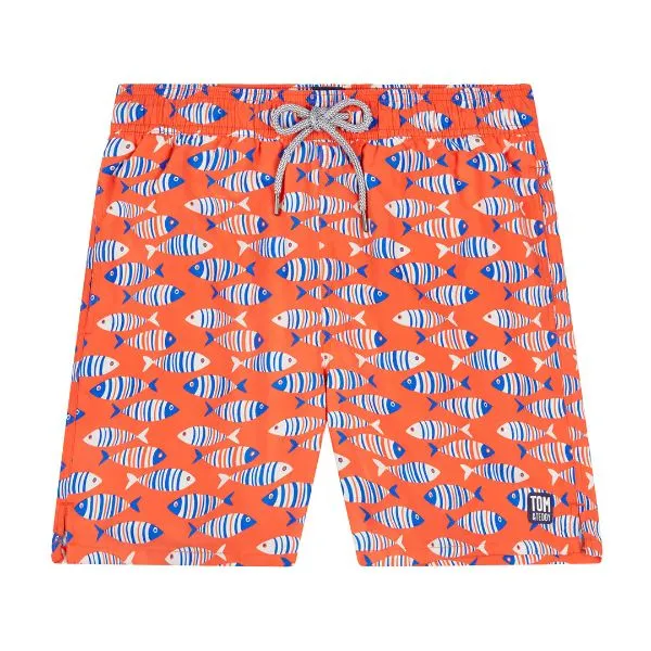 TOM & TEDDY - Men's Shorts  (Orange Striped Fish)