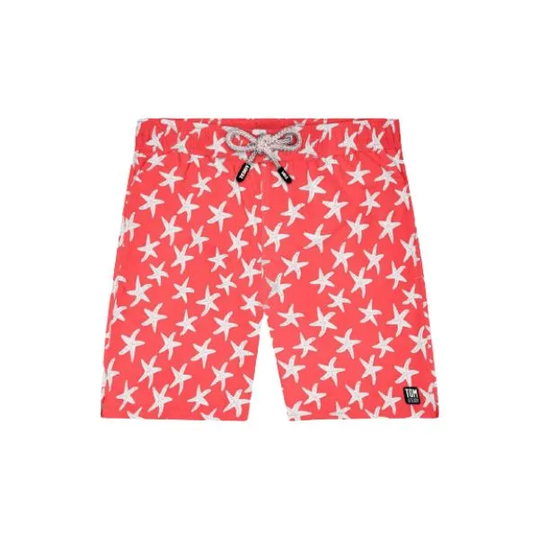 TOM & TEDDY - Men's Shorts(Rose & Blue Starfish)