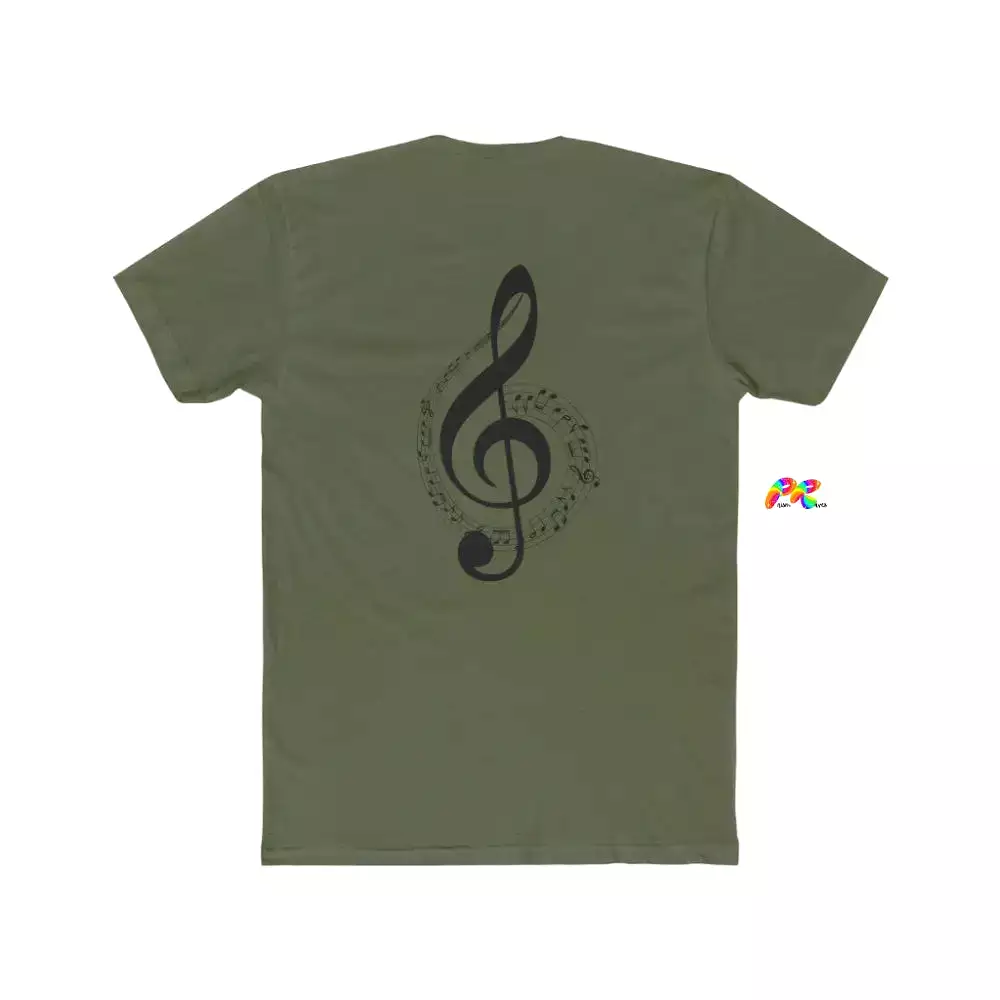 Treble Clef Shirt Men's Cotton Crew T-Shirt