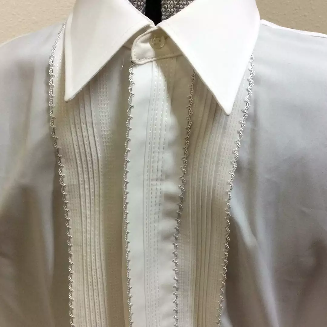 Tuxedo Shirt -Pique Bib Front Men's White 15 x 32 - Rental For Sale #1