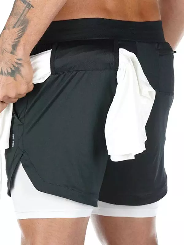 Two Piece Men Gym Shorts