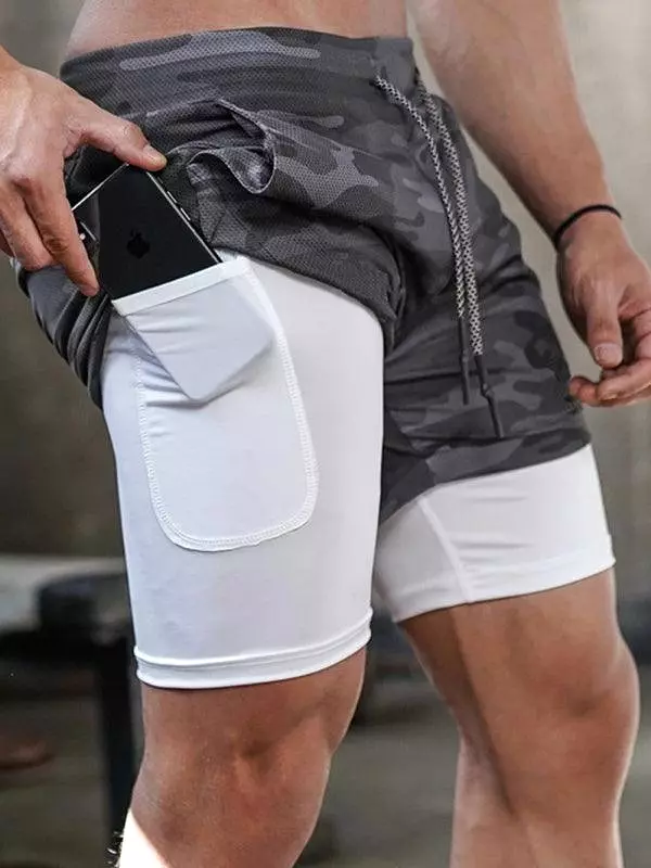 Two Piece Men Gym Shorts