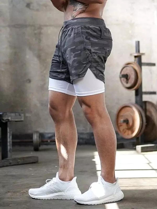 Two Piece Men Gym Shorts