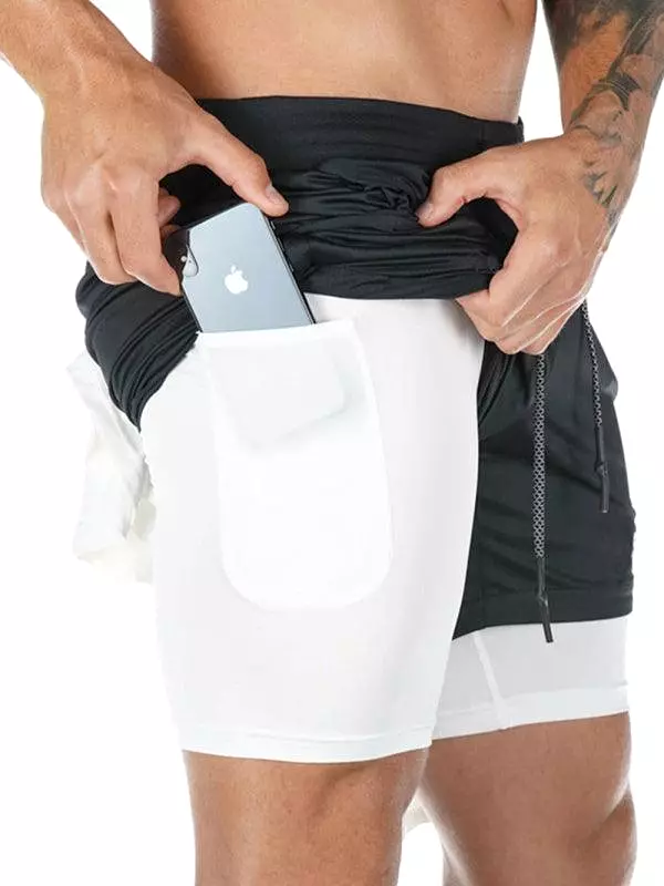 Two Piece Men Gym Shorts