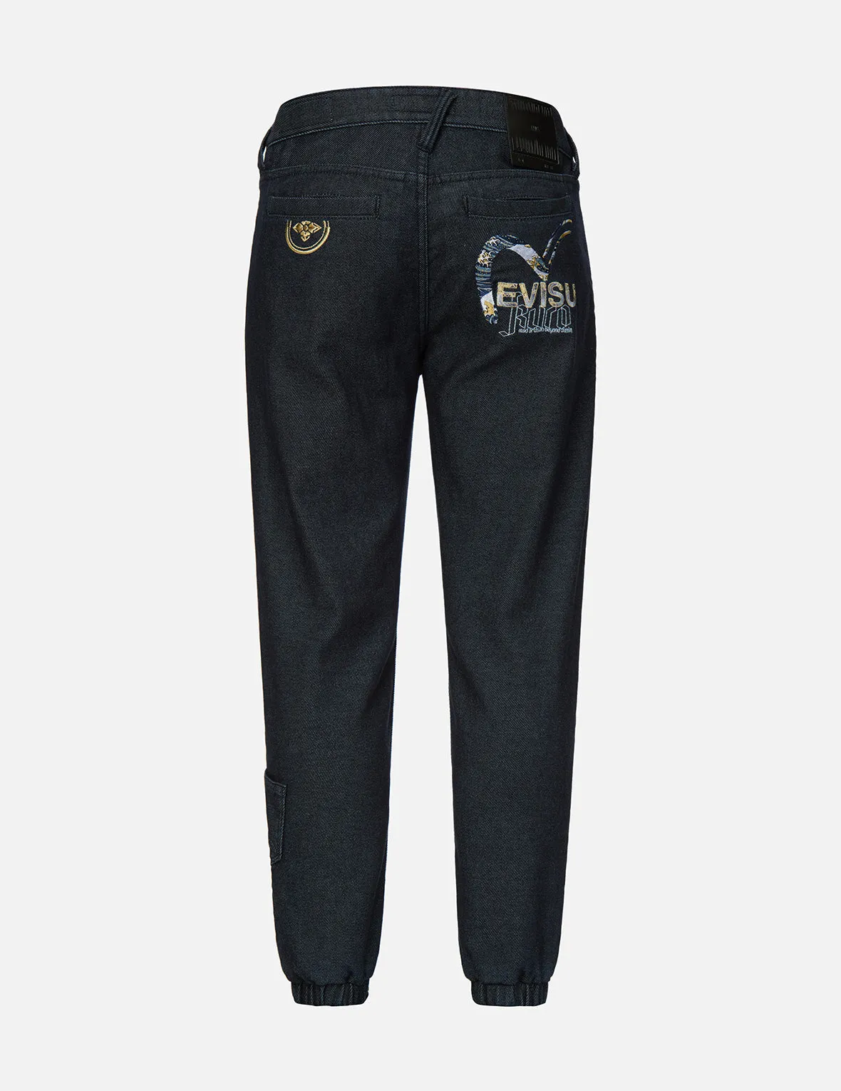 Ukiyo-E Infused Seagull Embroidered Jogger Jeans