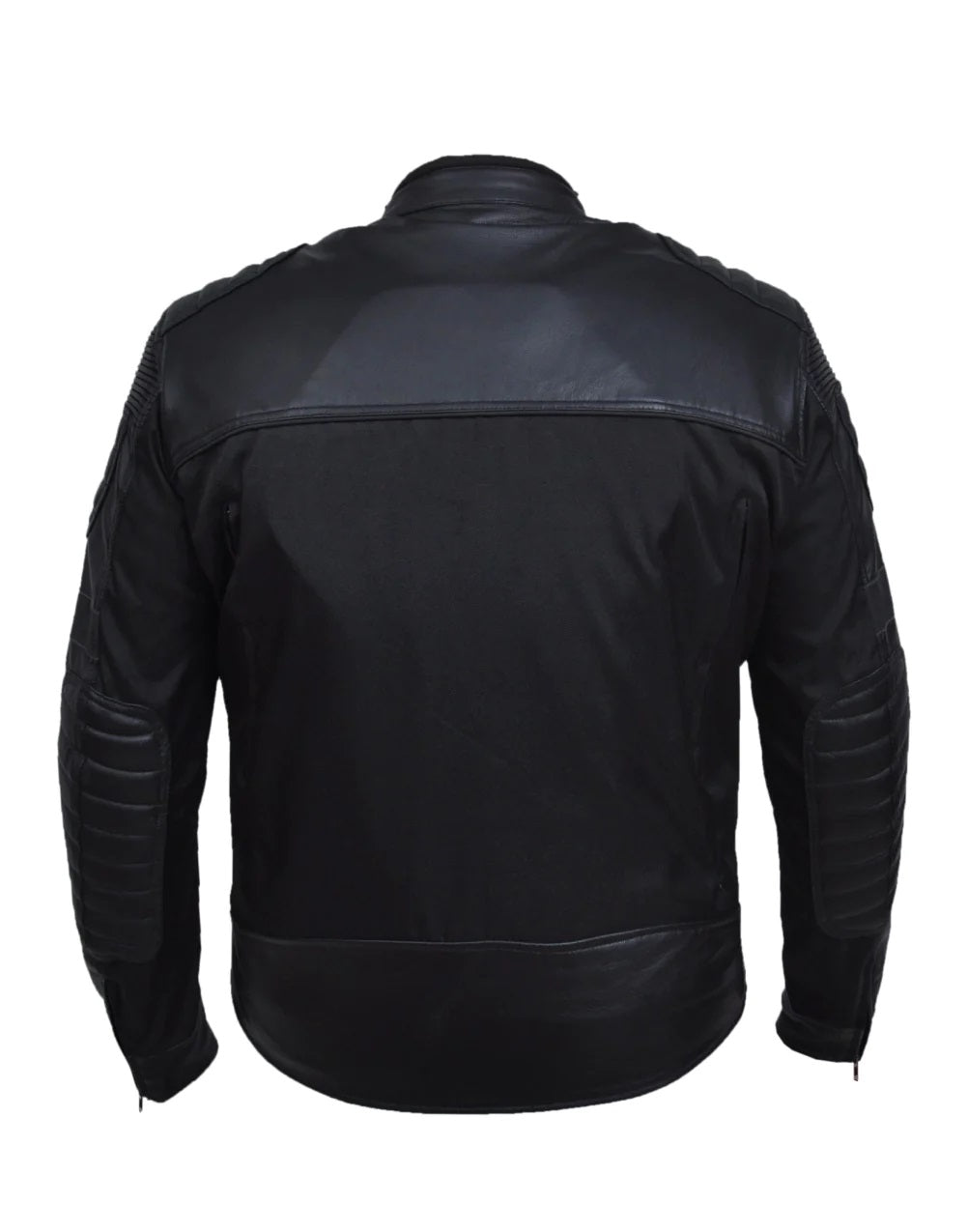 'Unik' Men's Leather / Textile Jacket - Black