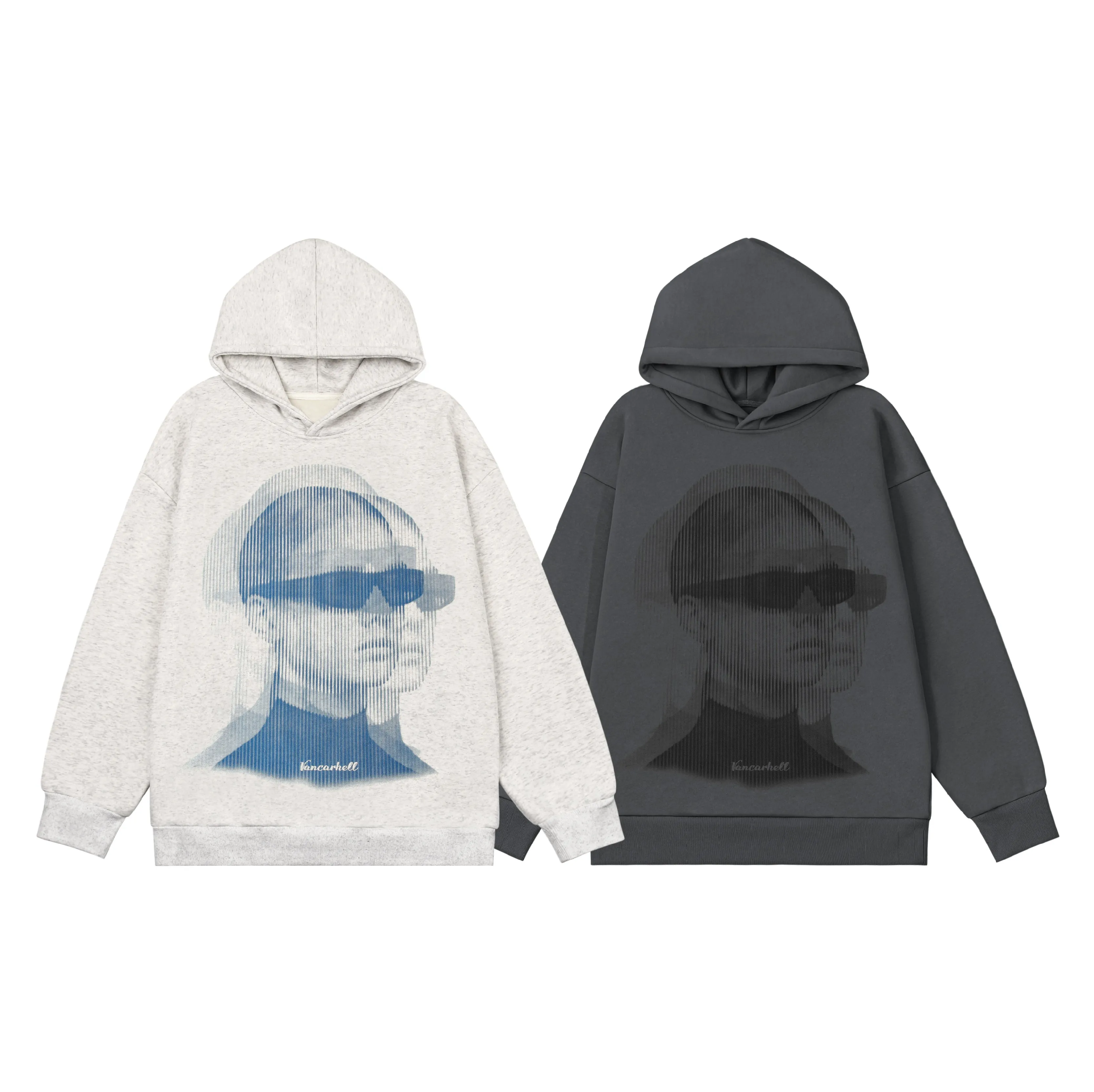 Visionary Edge | Abstract Face Graphic Hoodie