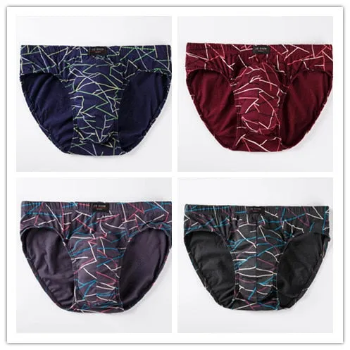 Xituodai New  Stripe Briefs Factory Direct Sale 4pcs/Lot Mens Brief Cotton Mens Bikini Underwear Pant For Men Sexy Underwear