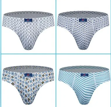 Xituodai New  Stripe Briefs Factory Direct Sale 4pcs/Lot Mens Brief Cotton Mens Bikini Underwear Pant For Men Sexy Underwear