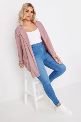 YOURS Curve Pink Textured Blazer