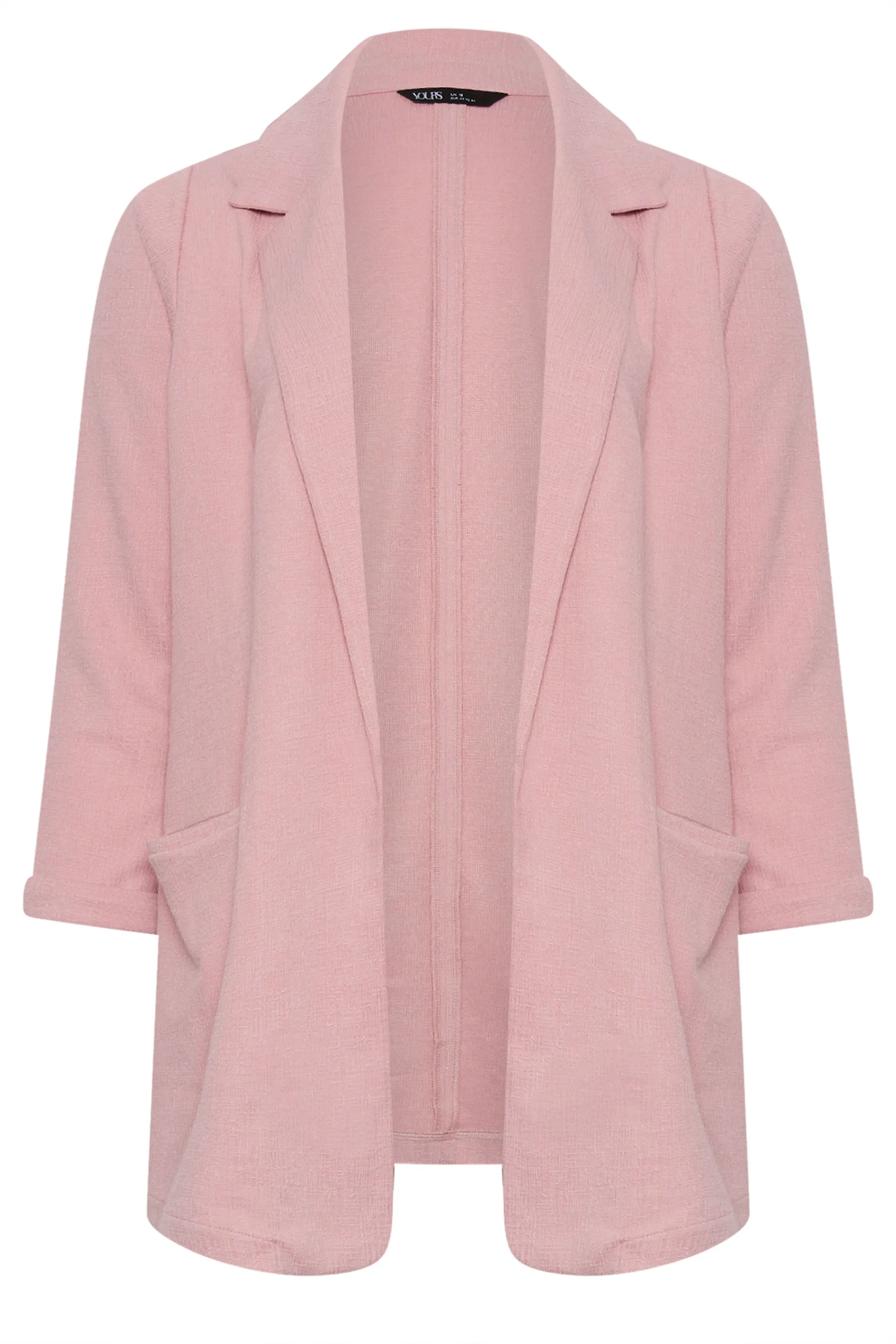 YOURS Curve Pink Textured Blazer